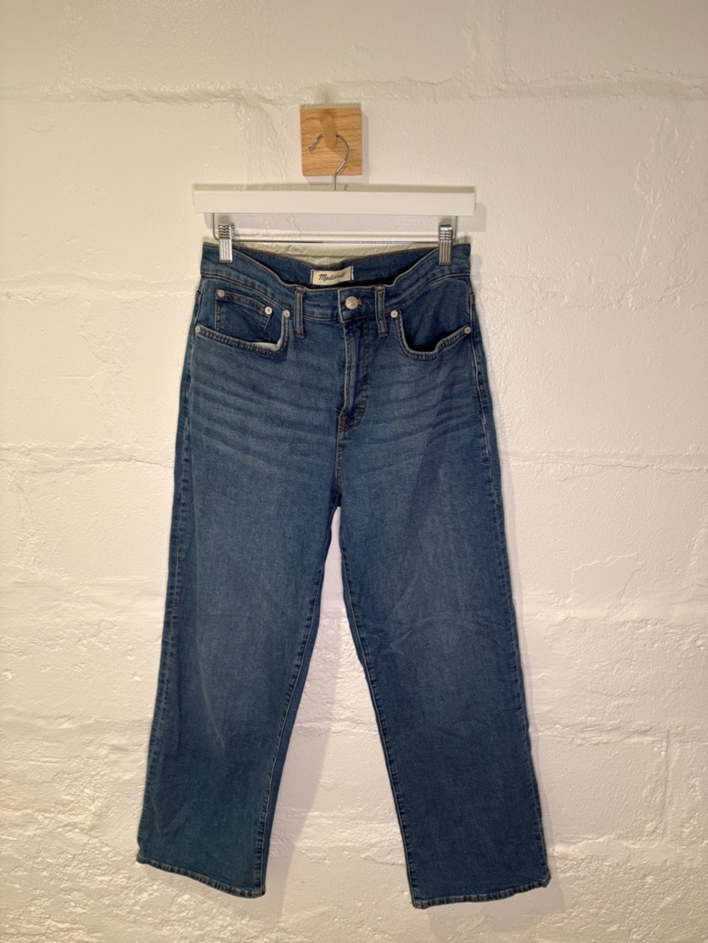 Madewell Wide-Leg High-Rise Jeans in Medium Blue Wash
